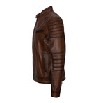 Zane Leather Jacket // Chestnut (2XL)