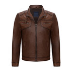Matt Leather Jacket // Brown (S)