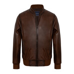 Francis Leather Jacket // Chestnut (S)