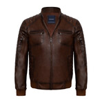 George Leather Jacket // Chestnut (L)