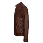 Jackson Leather Jacket // Chestnut (3XL)