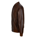 Francis Leather Jacket // Chestnut (3XL)