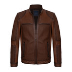 Noah Leather Jacket // Brown (3XL)