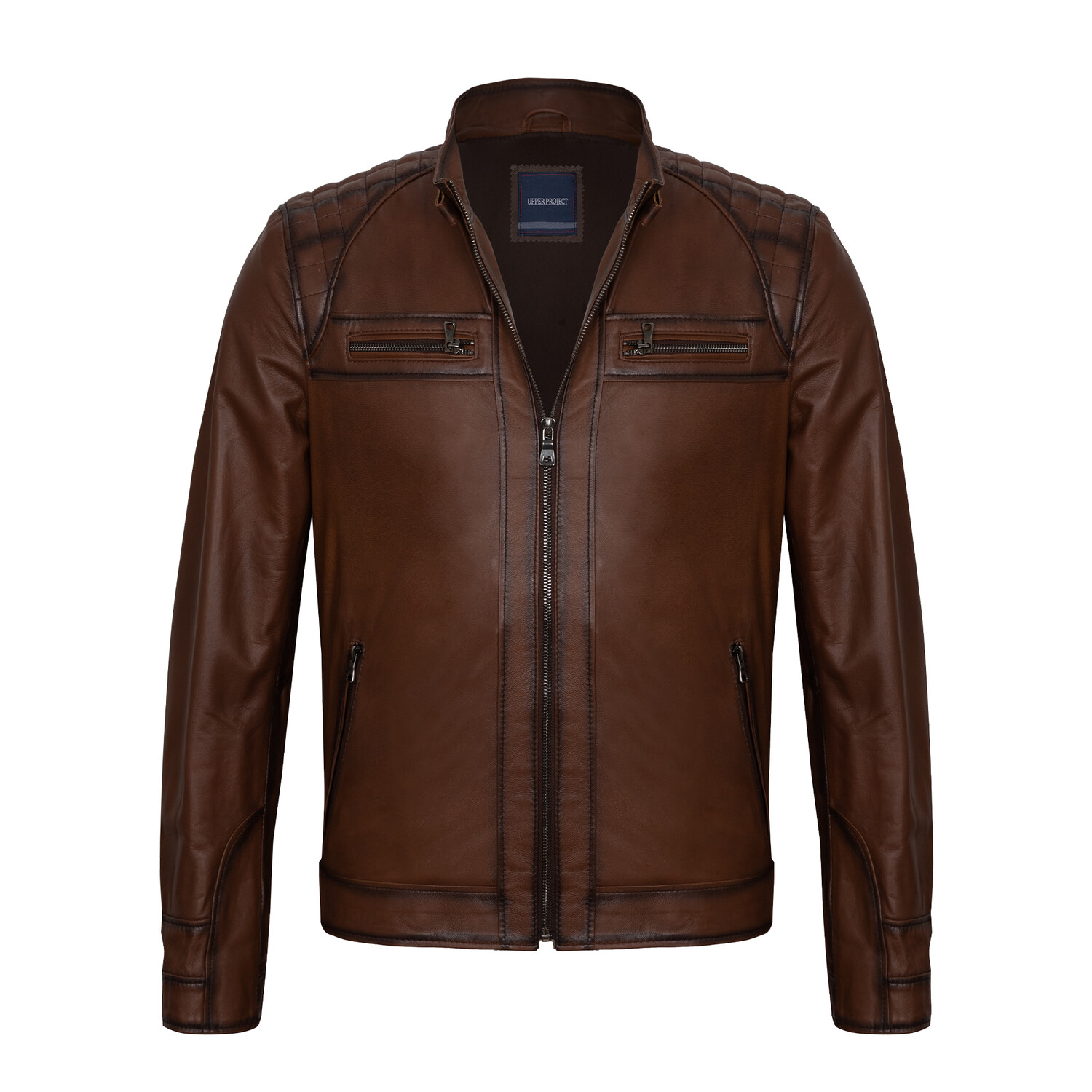 Jackson Leather Jacket // Chestnut (XL) - Upper Project - Touch of Modern