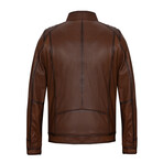 Jackson Leather Jacket // Chestnut (XL)