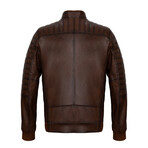 George Leather Jacket // Chestnut (3XL)