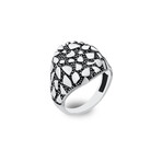 Black Desert Ring with Pave Stones (7.5)