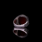 Eagle Claw Ring with Red Agate (6)