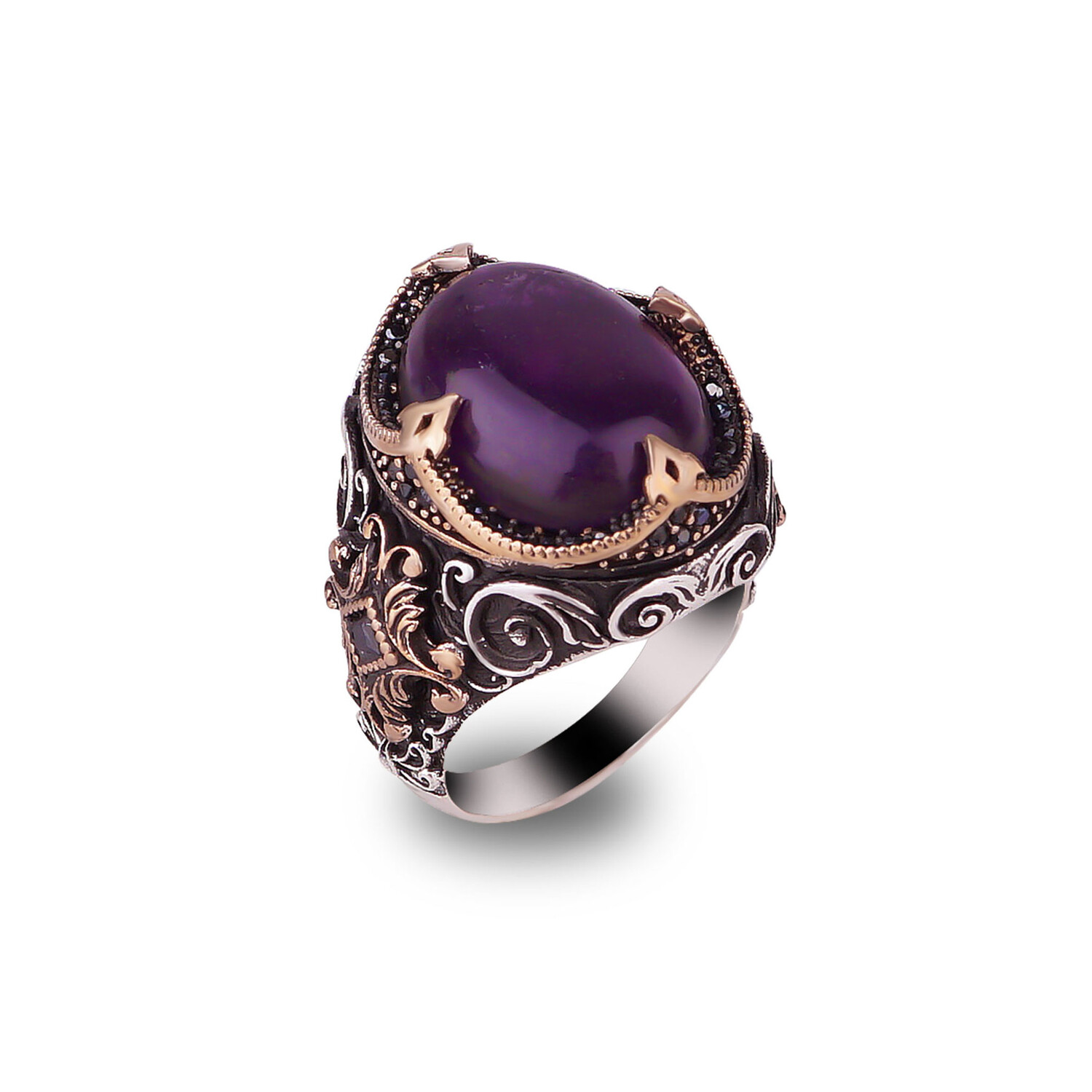 Real Amethyst Ring (5) - Ephesus Jewelry: Men's Rings - Touch of Modern