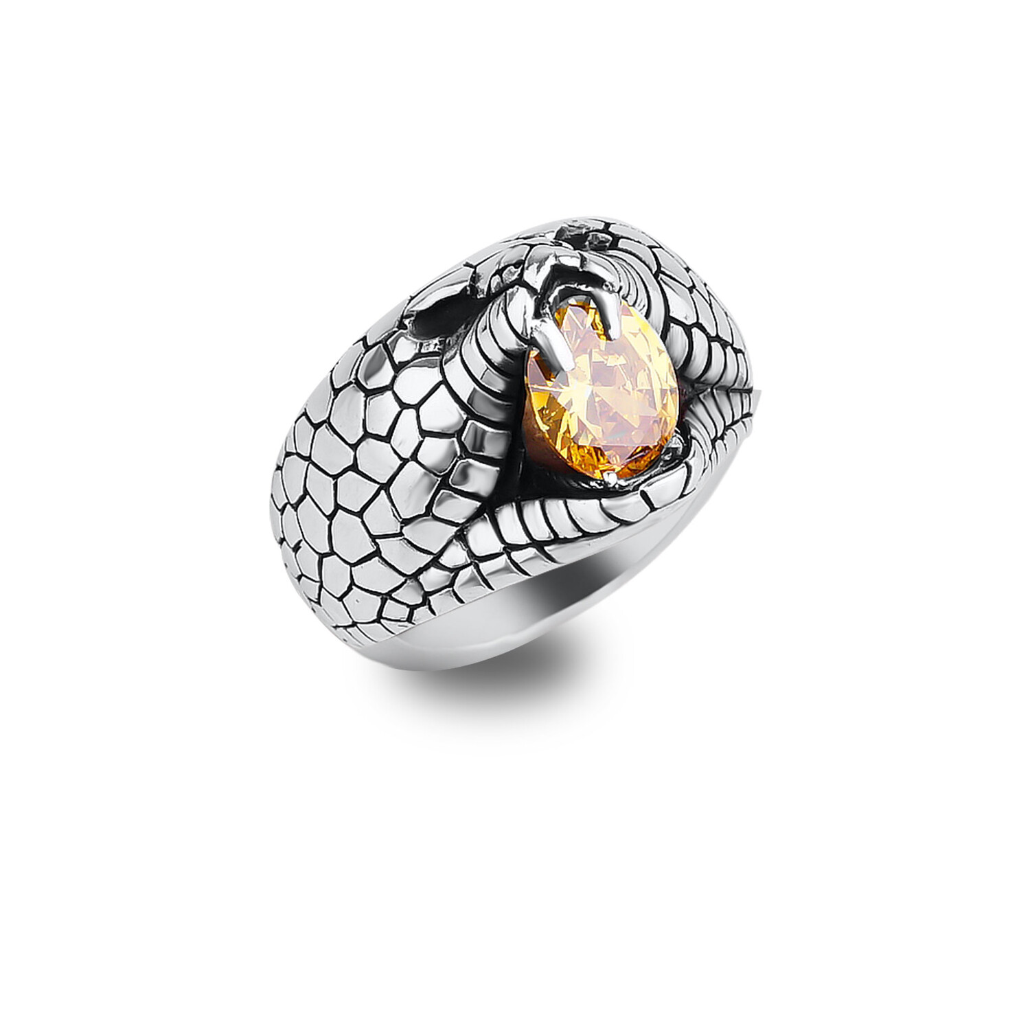 Snake Head Ring with Citrine (7) - Ephesus Jewelry: Men's Rings - Touch ...