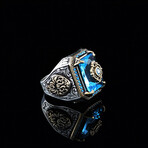 Emerald Cut Blue Topaz Ring (5)