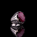 Faceted Ruby Ring (5.5)