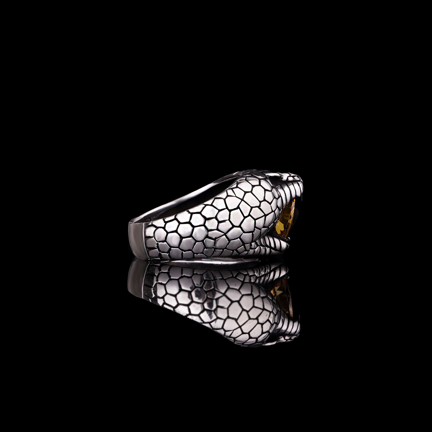 Snake Head Ring with Citrine (7) - Ephesus Jewelry: Men's Rings - Touch ...