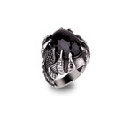 Claw Ring with Black Stone (5.5)