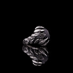 Claw Ring with Black Stone (5)