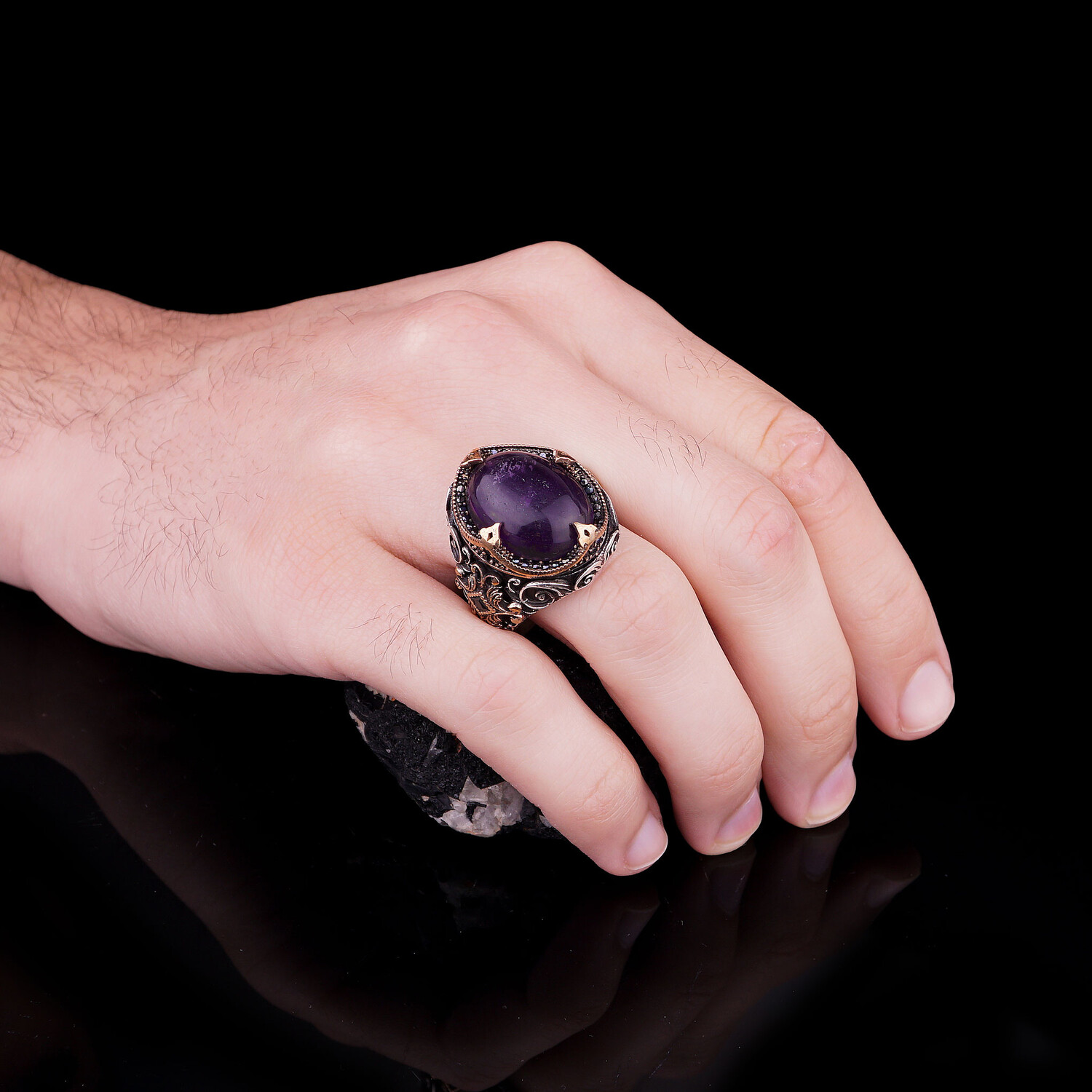 Real Amethyst Ring (6) - Ephesus Jewelry: Men's Rings - Touch of Modern