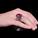 Faceted Ruby Ring (6.5)