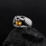 Snake Head Ring with Citrine (8)