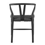 Evelina Outdoor Rattan Chair // Matte Black Color // Set of 2