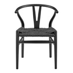 Evelina Outdoor Rattan Chair // Matte Black Color // Set of 2