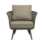 Solna Lounge Chair // Taupe Fabric + Gray Frame