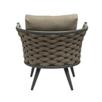 Solna Lounge Chair // Taupe Fabric + Gray Frame