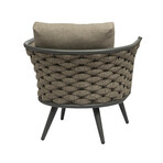 Solna Lounge Chair // Taupe Fabric + Gray Frame