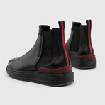 Azola Black-Burgundy Leather Men's Boot // Black (Euro: 41)