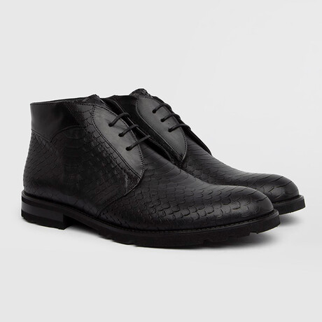 Avena Printed Leather Men's Boot // Black (Euro: 39)