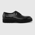 Turda Leather Crocodile Men's Daily Shoe // Black (Euro: 42)