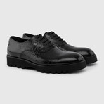 Turda Leather Crocodile Men's Daily Shoe // Black (Euro: 40)