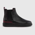 Azola Black-Burgundy Leather Men's Boot // Black (Euro: 40)