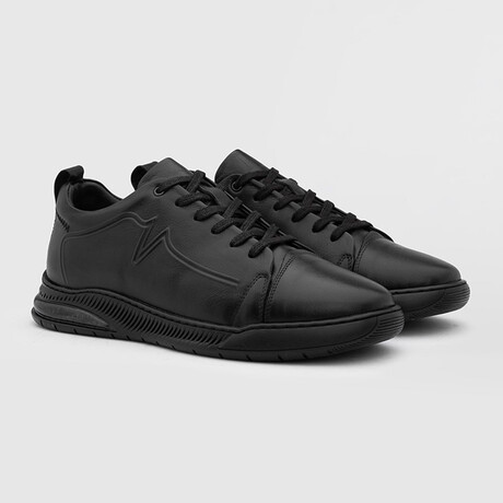 Vinca Antique Leather Men's Sneaker // Black (Euro: 39)