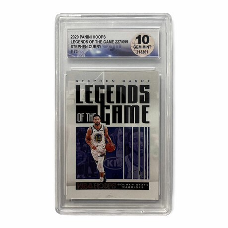 Stephen Curry // 2020 Panini Hoops Legends Of the Game // Limited Edition #227/699 // DGA 10 Gem Mint