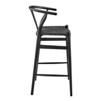 Evelina Outdoor Bar Stool // Matte Black Frame