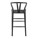 Evelina Outdoor Bar Stool // Matte Black Frame