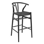 Evelina Outdoor Bar Stool // Matte Black Frame