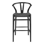 Evelina Outdoor Bar Stool // Matte Black Frame