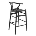 Evelina Outdoor Bar Stool // Matte Black Frame