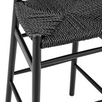 Evelina Outdoor Bar Stool // Matte Black Frame