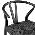 Evelina Outdoor Bar Stool // Matte Black Frame