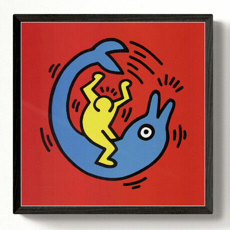 Untitled, 1989 // Black Wood // Keith Haring