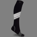Run+ Elite Reflective Knee-High Compression Socks // 3-Pairs (Small/Medium)