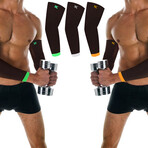 3-Pairs // Elite Lightweight Cooling Recovery And Support Elbow Arm Sleeves Set (Small/Medium)