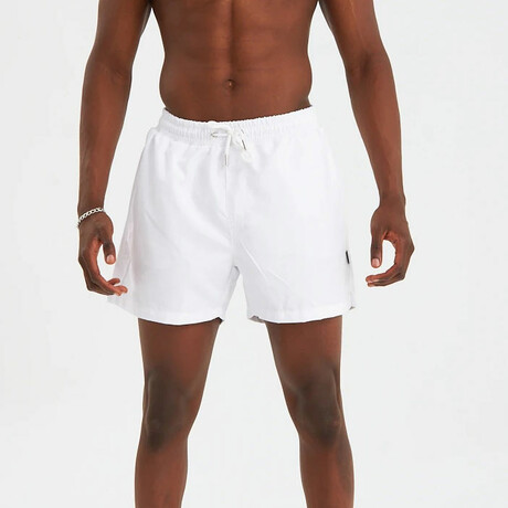 Solid Men's Swimsuit // White (S)