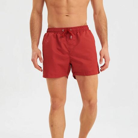 Solid Men's Swimsuit // Brick (S)