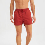 Solid Men's Swimsuit // Brick (M)