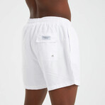 Solid Men's Swimsuit // White (2XL)