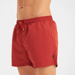 Solid Men's Swimsuit // Brick (M)