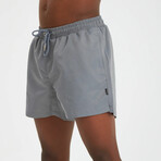 Solid Men's Swimsuit // Gray (S)